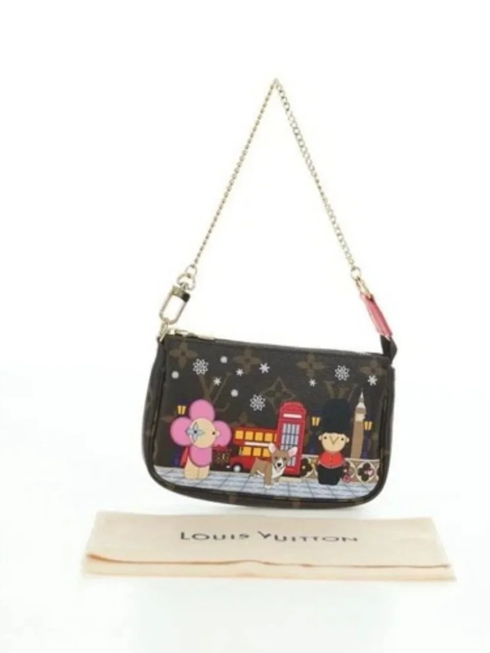 LOUIS VUITTON Vivienne Mini Pochette Accessoires Pouch M80863 LV Auth YKZ1367SAM